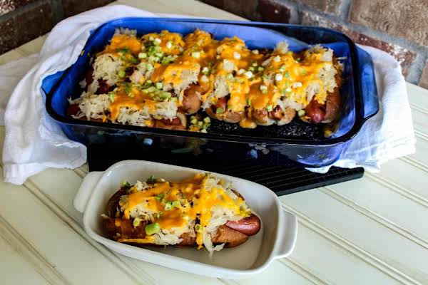 Hot Dogs with Sauerkraut and Cheese_image