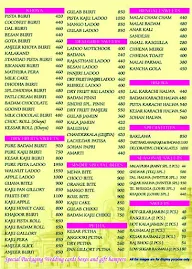 Sindhi 32 Sweets menu 1