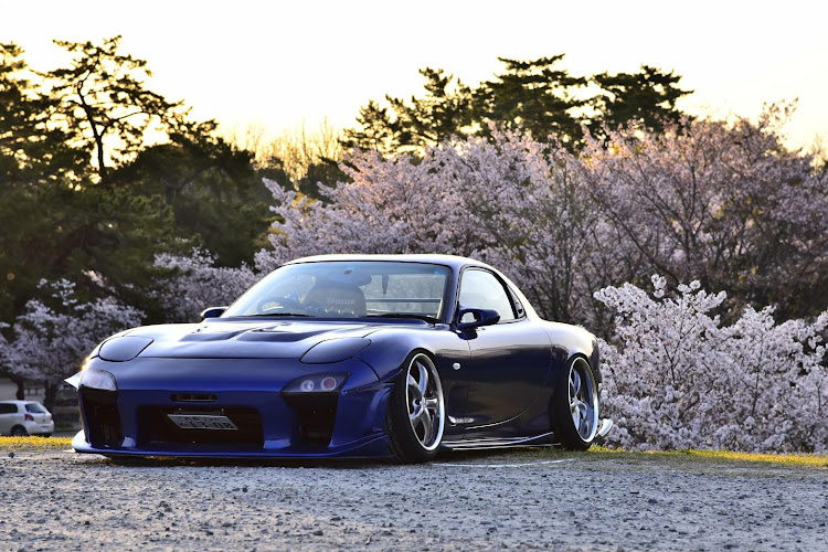 RX-7の桜と愛車・桜・酒津公園・バンパー脱着に関するカスタム事例の投稿画像1枚目