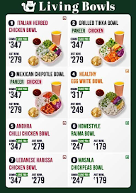 Living Bowls menu 1