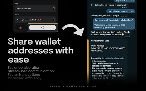 Firefly Walletbook: Save & Share Web3 Address