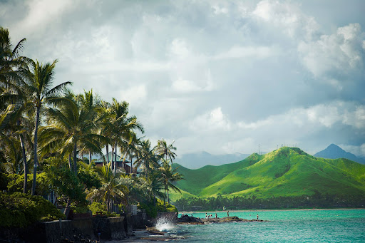 Lanikai Beach on the windward coast of Oahu, Hawaii. A popular vacation destination that can be enjoyed for under $10,000 budget.