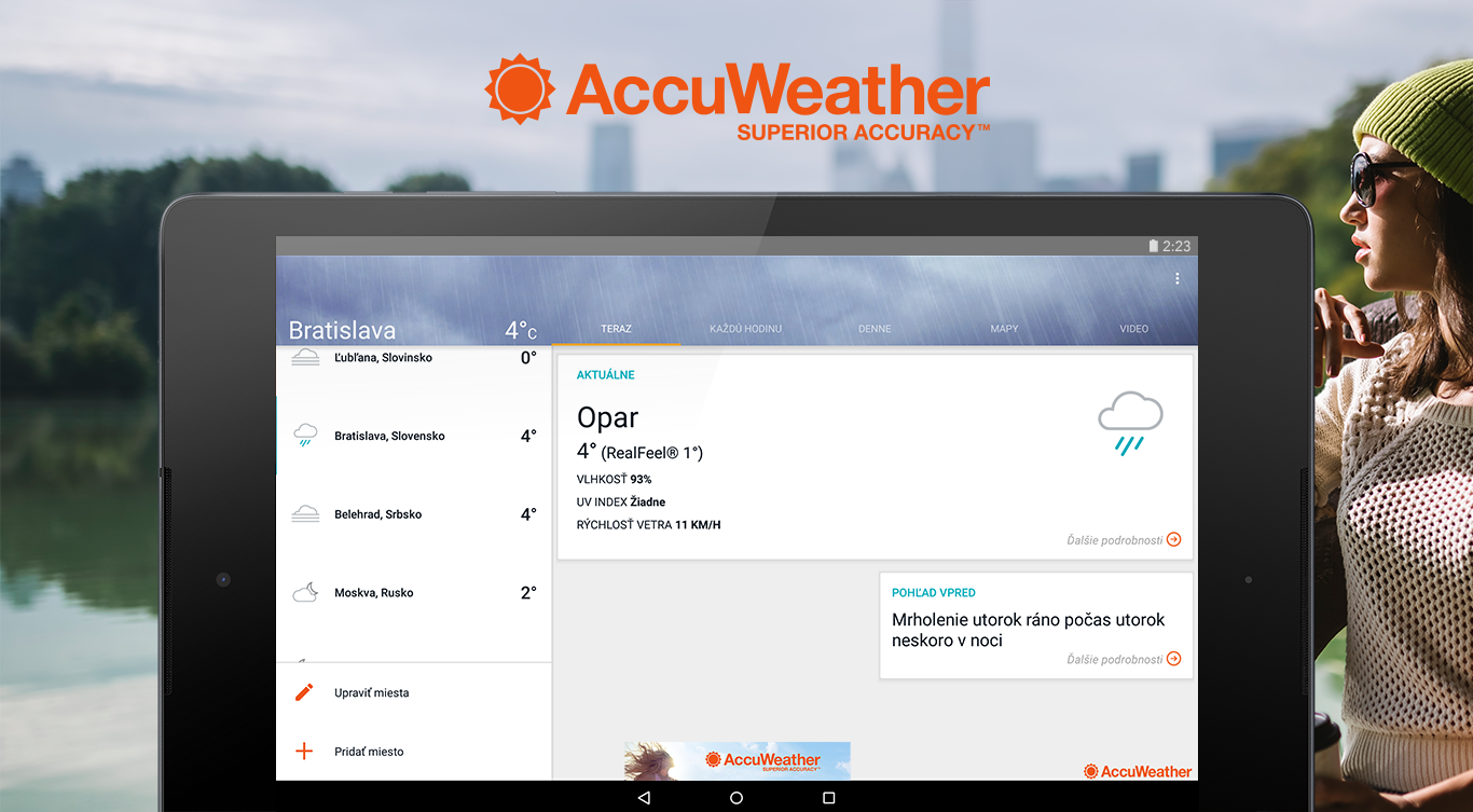 AccuWeather Počasie Aplikácie pre Android v aplikácii Google Play