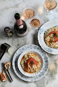 Georgia East's Crayfish Risotto and Krone Vintage Rosé Cuvée Brut.