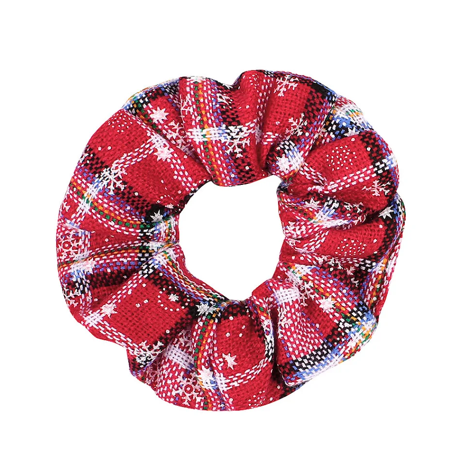 Anneau de gros intestin de Noël pour cheveux haute sensibilité Coiffe de cheveux accessoire de cheveux festif pour des coiffures originales