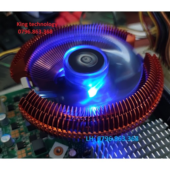 Quạt Cpu Tản Nhiệt Máy Tính Cpu Amd Intel Màu Đồng Led Sk 775, 1150, 1155, 1156 And Amd 3 Pin + Keo Tản Nhiệt.