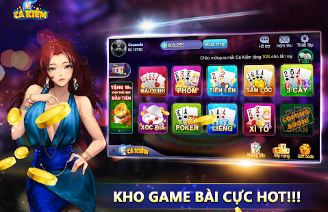 Game Bai Ca Kiem - Danh bai doi thuong 2017 1.1 APK + Mod (المال غير محدود) إلى عن على ذكري المظهر