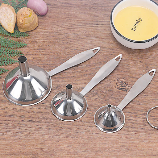Title 2, Stainless Steel Mini Funnel Three Piece Set for...