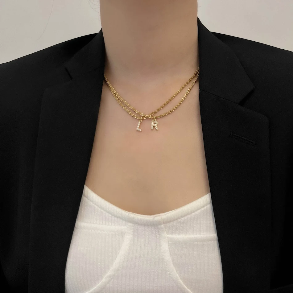 Titanium stalen sprankelende ketting voor dames met ingelegde zirkonia's Stijlvolle en duurzame dames sieraden Perfect voor dagelijks gebruik of als cadeau