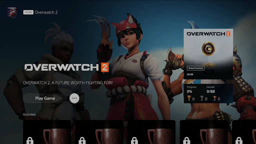 Overwatch 2 PS5 download screen