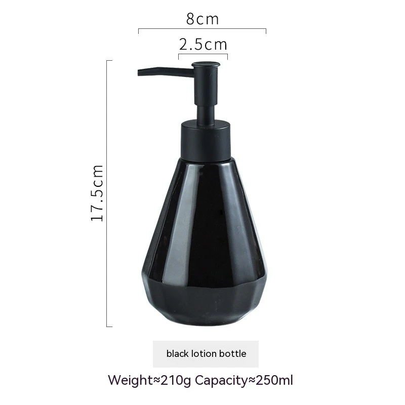 Flacon en céramique pour désinfectant mains, design simple et élégant, avec stockage sous pression. Hygiène efficace et esthétique.
