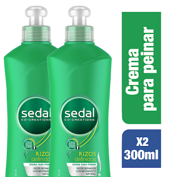 Crema De Peinar Sedal Rizos 300 ml x 2 und  