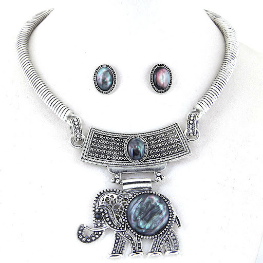 Title 2, Metal Simple And Cute Elephant Collar Necklace ...