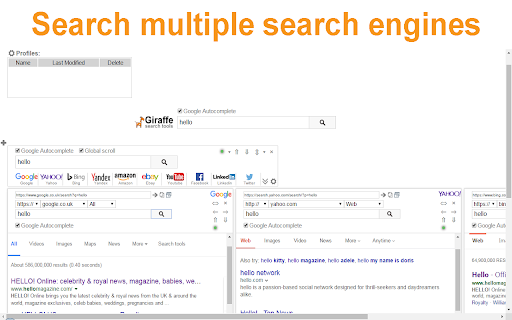 Giraffe Search Tools