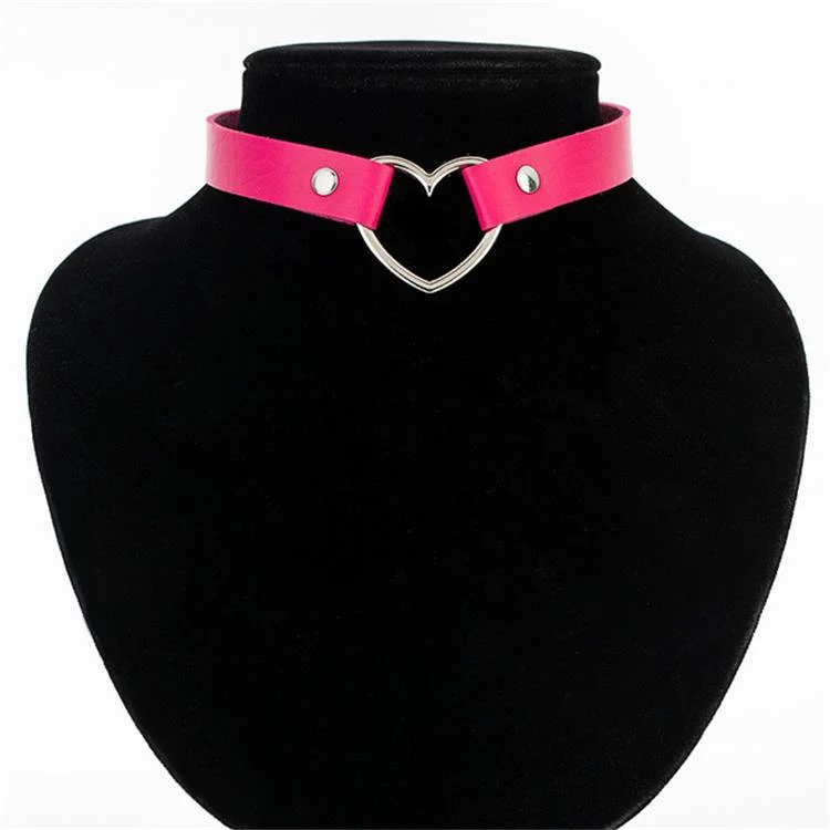 Punk lederen ketting, rock stijl voor dames en heren, met studs en verstelbare gesp, de perfecte accessoire voor een rebelse en edgy look.