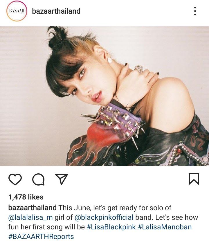 Журнал Harper’s Bazaar Thailand назвал месяц сольного дебюта Лисы из BLACKPINK+ответ YG