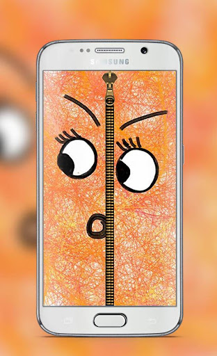 Orange pink Fur Lock Screen