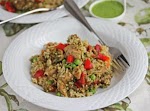 Peruvian Green Chicken with Rice and Quinoa Recipe (Arroz con Pollo Verde) - Jeanette's Healthy Living was pinched from <a href="http://jeanetteshealthyliving.com/2013/04/peruvian-green-chicken-with-rice-and-quinoa.html" target="_blank">jeanetteshealthyliving.com.</a>