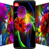 Glowing Flowers HD 3D Wallpaper