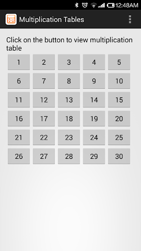 Multiplication Tables