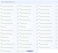Baked With Love menu 2