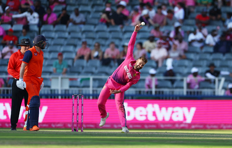 Aiden Markram in action against the Netherlands at Wanderers Stadium in Johannesburg, April 2 2023. Picture: SIPHIWE SIBEKO/REUTERS