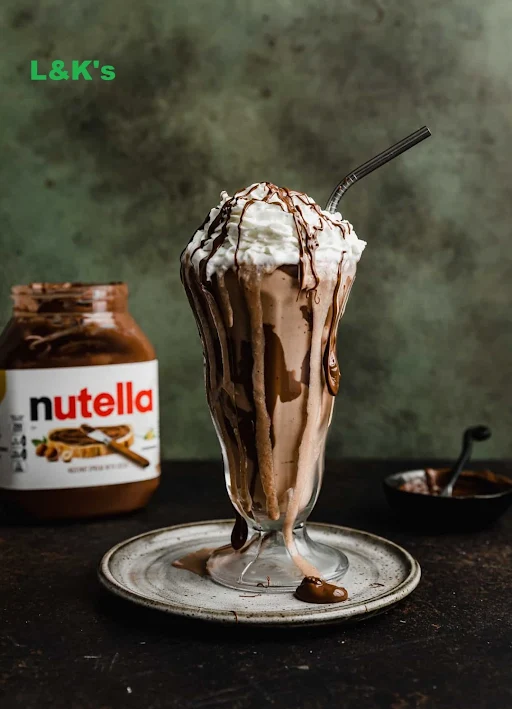 Vanilla Nutella Brownie Milkshake