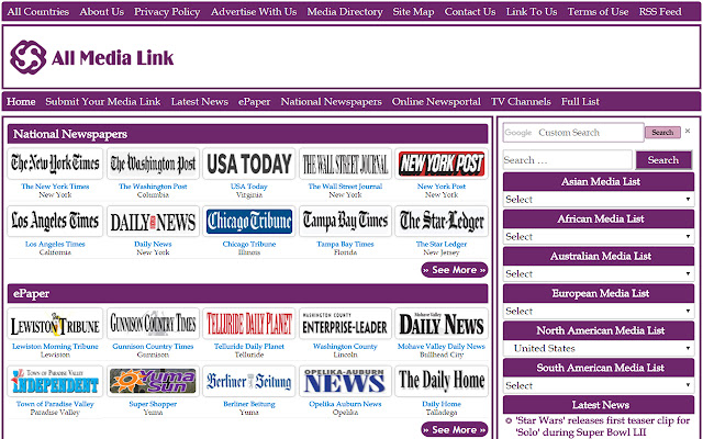 USA Newspapers, Live Radio & All Media Online chrome extension