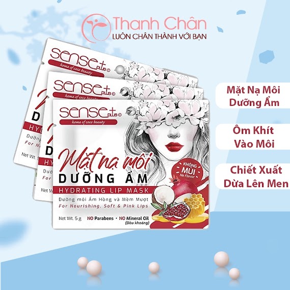 Mặt Nạ Môi Dưỡng Ẩm Sense Plus Hydrating Lip Mask (5G/Miếng)