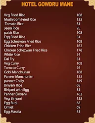 Hotel Gowdru Mane menu 2