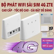 Bộ Phát Sóng Wifi Sử Dụng Sim 4G Zte Mf293N, Hàng Cao Cấp Hổ Trợ Kết Nối Tốc Độ Cao Tới 32 Thiết Bị Cùng Lúc, Dễ Cài Đặt