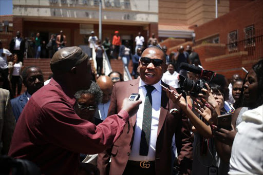 Mduduzi Manana outside court today