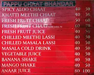 Pappu Chat Bhandar menu 2