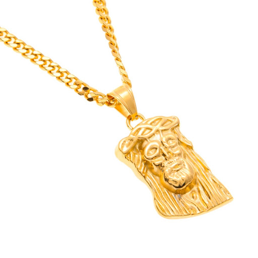 Title 6, Stainless steel Jesus pendant