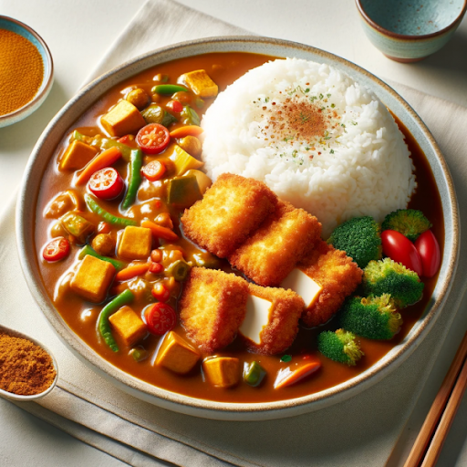 Veg Japanese Curry Served With Rice