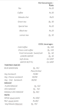 The Lucknow Hut menu 1