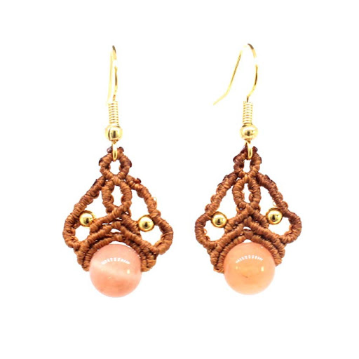 Title 3, Ethnic Style Wax Line Hand-woven Earrings, ligh...