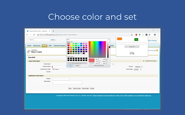 iris: Salesforce Color Changer
