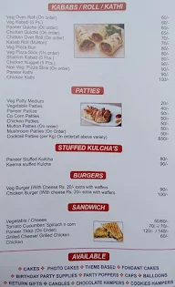 Rainbows menu 1