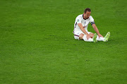 A dejected Harry Kane of England during the Eufa Euro 2020 Championship Group D match between against Scotland at Wembley Stadium in London on June 18, 2021.