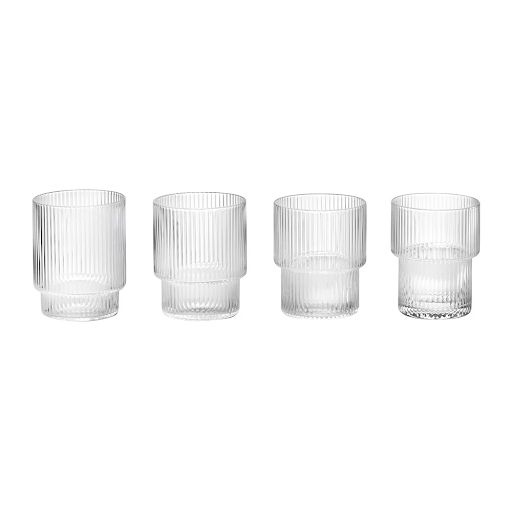 Ribbed Glass Cups