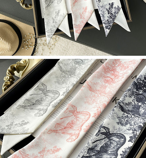 Title 11, Thin and long silk scarf, arm bag ribbon, hair ...