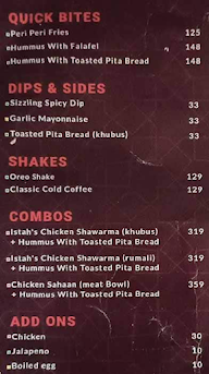 Istah - Shawarma And Biryani menu 2