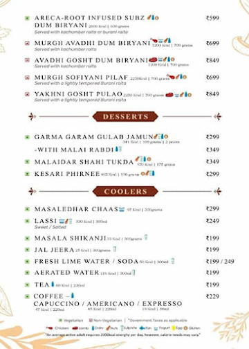 Ruhmani - Hilton Garden Inn menu 