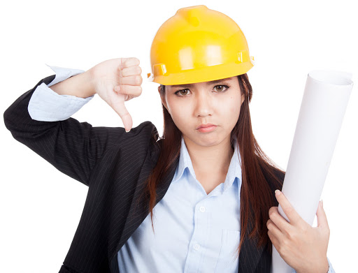 Engineering client giving a big thumbs down.