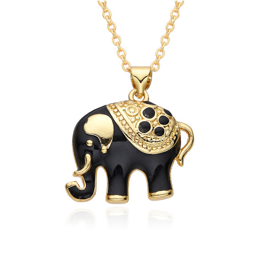 Title 12, Colorful Oil Elephant Miniature Zircon Pendant ...