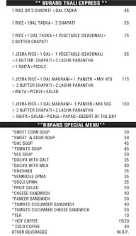 The Burans Food Paradise menu 2