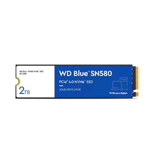 Ổ cứng gắn trong SSD WD Blue SN580 NVMe 2TB PCIe Gen 4.0 (WDS200T3B0E)