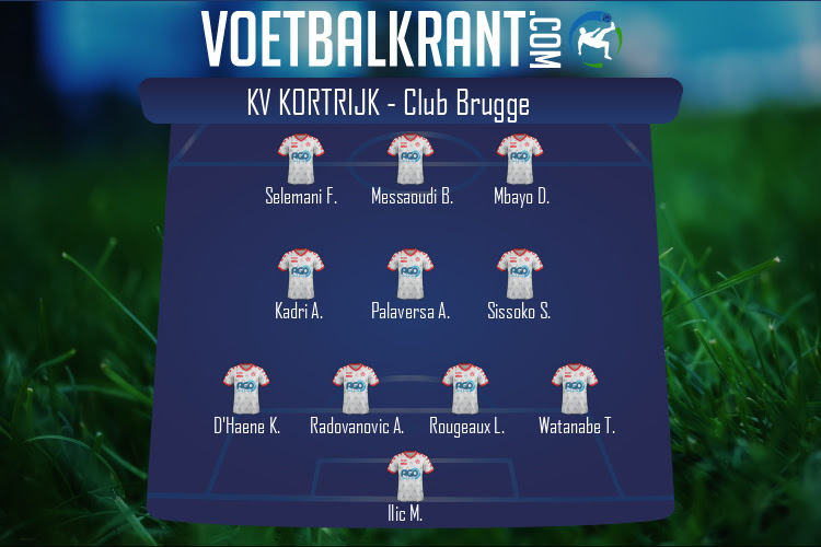 Opstelling KV Kortrijk | KV Kortrijk - Club Brugge (30/01/2022)