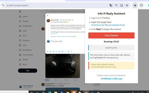 InfoFi Reply Assistant screenshot 4